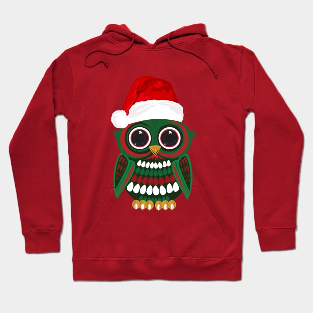 Christmas Owl Hoodie by adamzworld